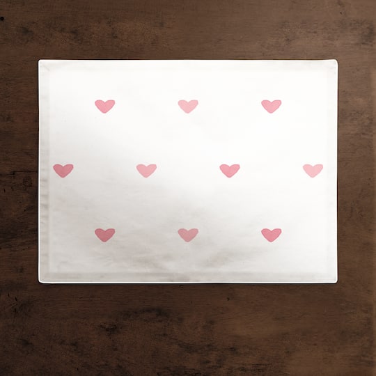 Simple Heart Pattern 18" x 14" Cotton Twill Placemat